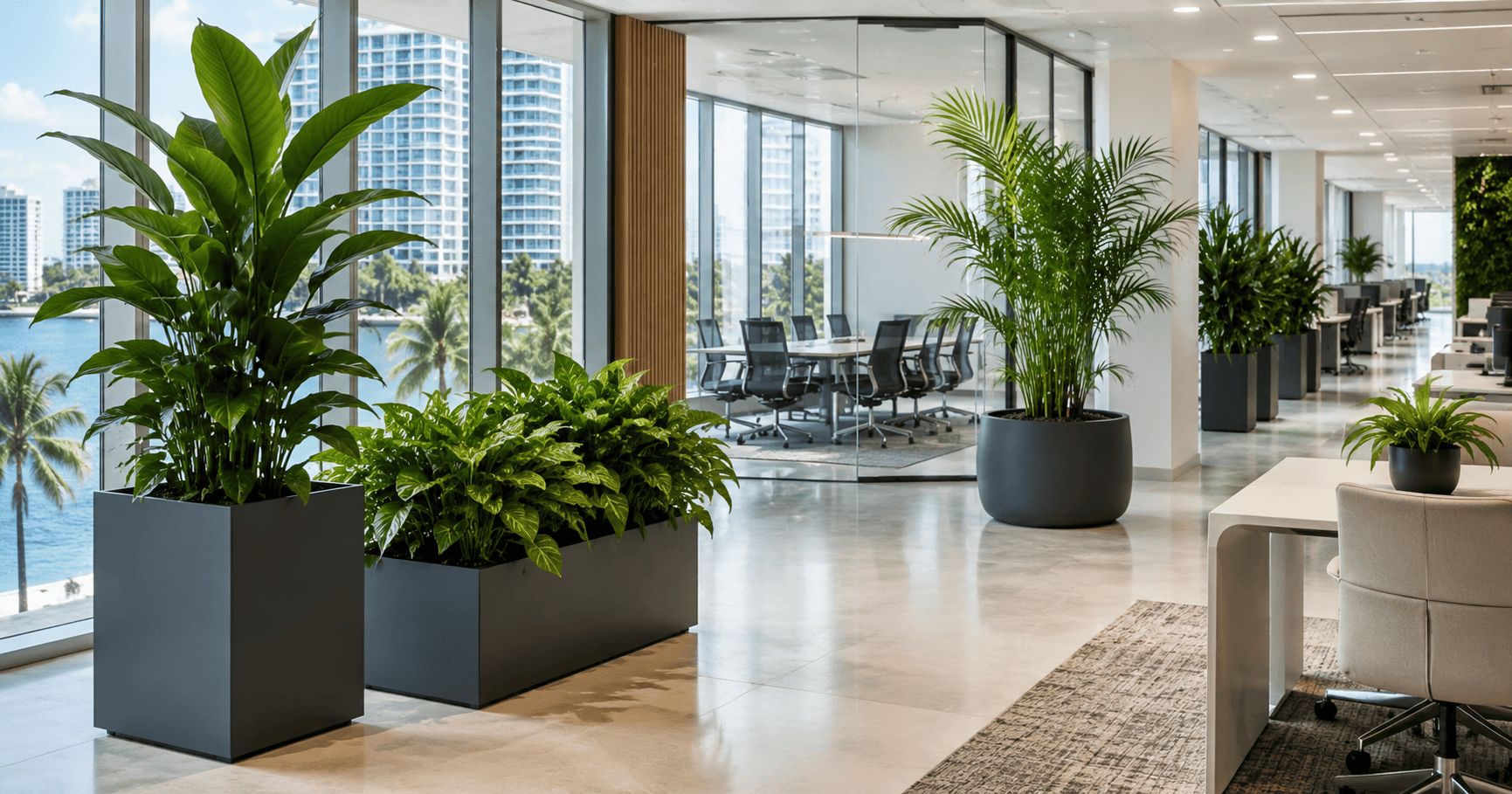office plant leasing service Miami no upfront cost